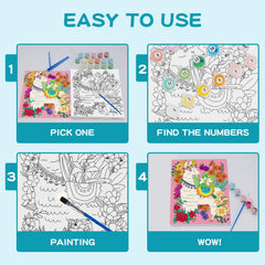 Volmop sea creatures canvas encourages imagination while practicing color blending and focus.