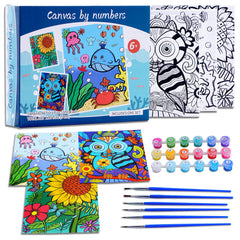Volmop sunflower paint by numbers canvas shows vibrant colors for color matching and creativity