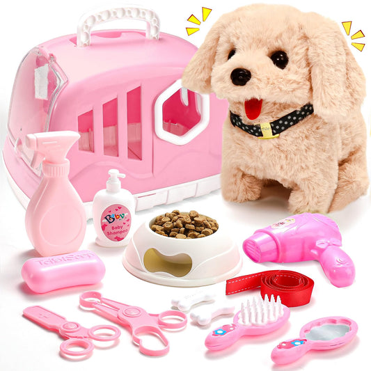 Volmop walking-barking puppy toy for interactive pretend play.