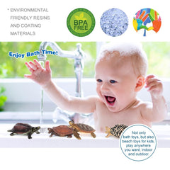 Volnau leatherback turtle figure, durable bath toy for water play.