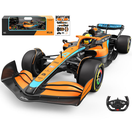 Voltz Toys MCL36 front-angle view with licensed body for immersive racing.