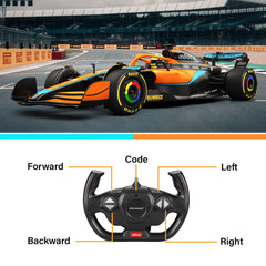 Voltz Toys MCL36 grip tires provide stable steering on smooth surfaces.