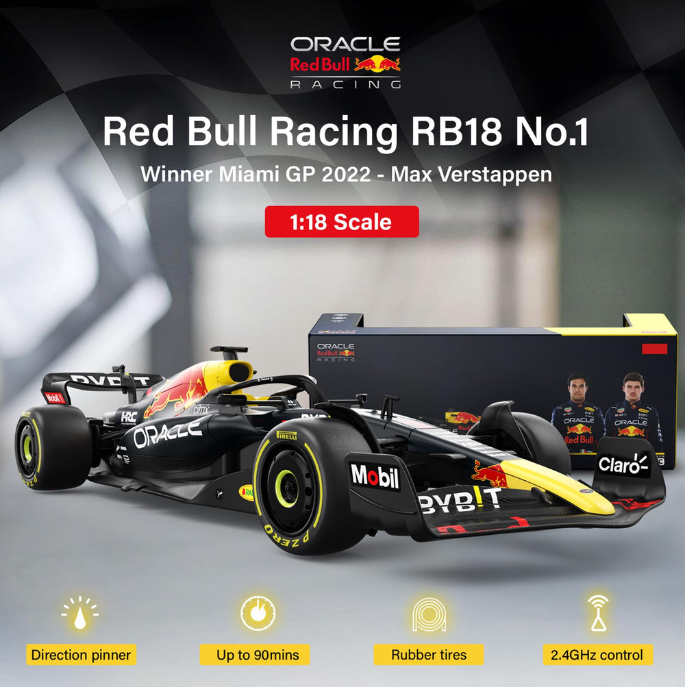 Voltz Toys Red Bull RB18 RC car cockpit detail with dashboard