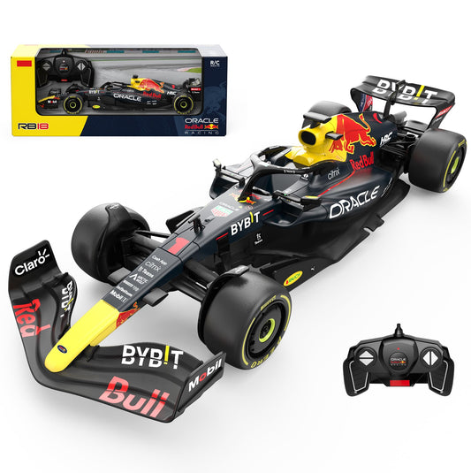 Voltz Toys Red Bull RB18 RC car front view for authentic racing appeal