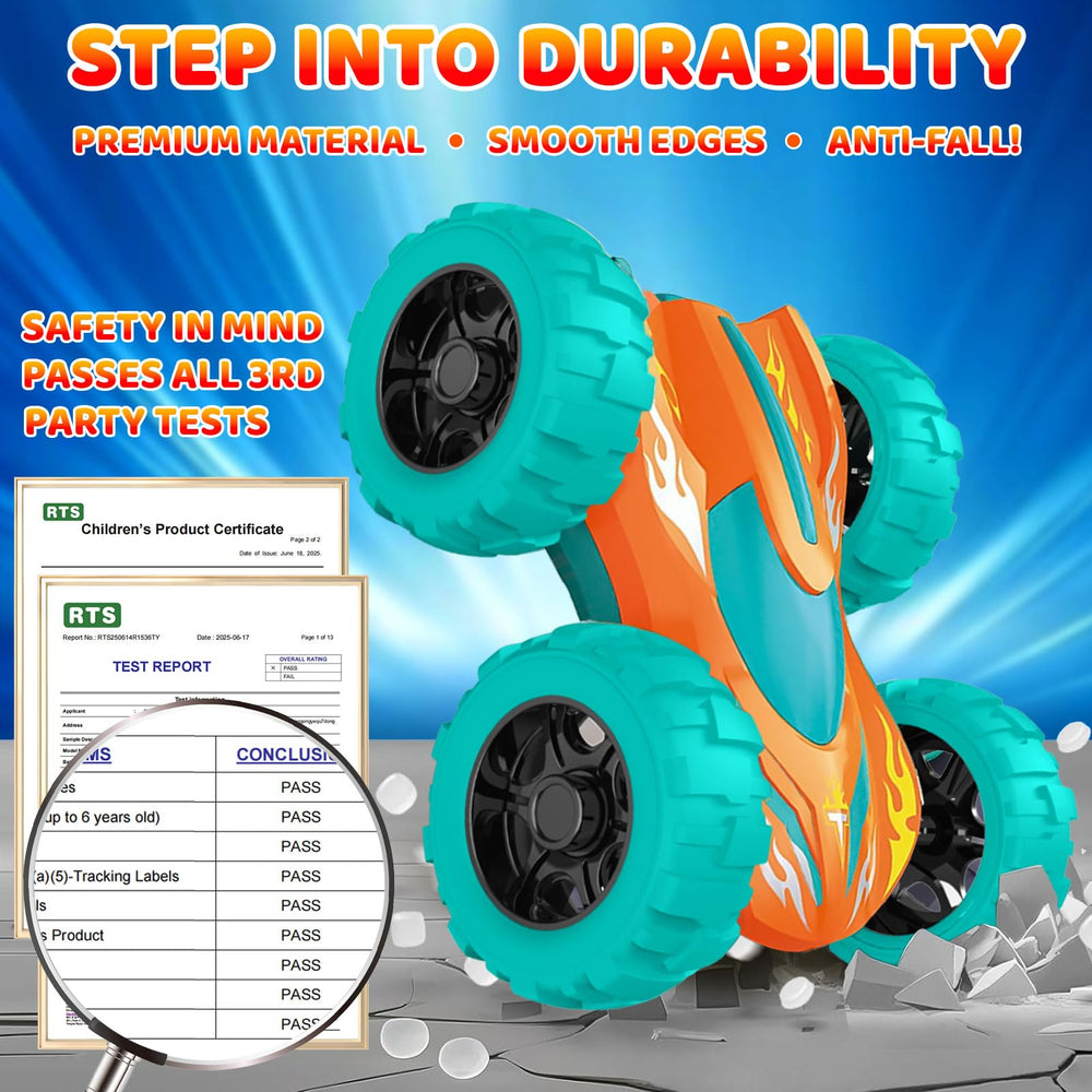 VONZAWAY 4WD wheels powering over obstacles during play