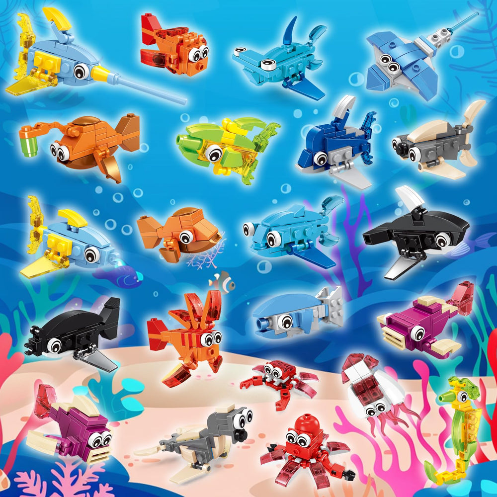 VOPOGLNE marine animals octopus construction enhances problem solving during building.