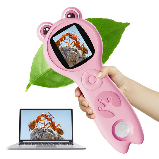 Vorth kids microscope showing compact design for easy handheld exploration