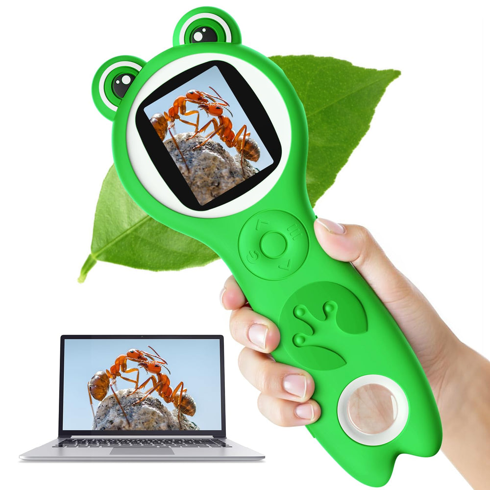 Vorth Kids Microscope portable 2-inch screen for easy at-a-glance exploration.