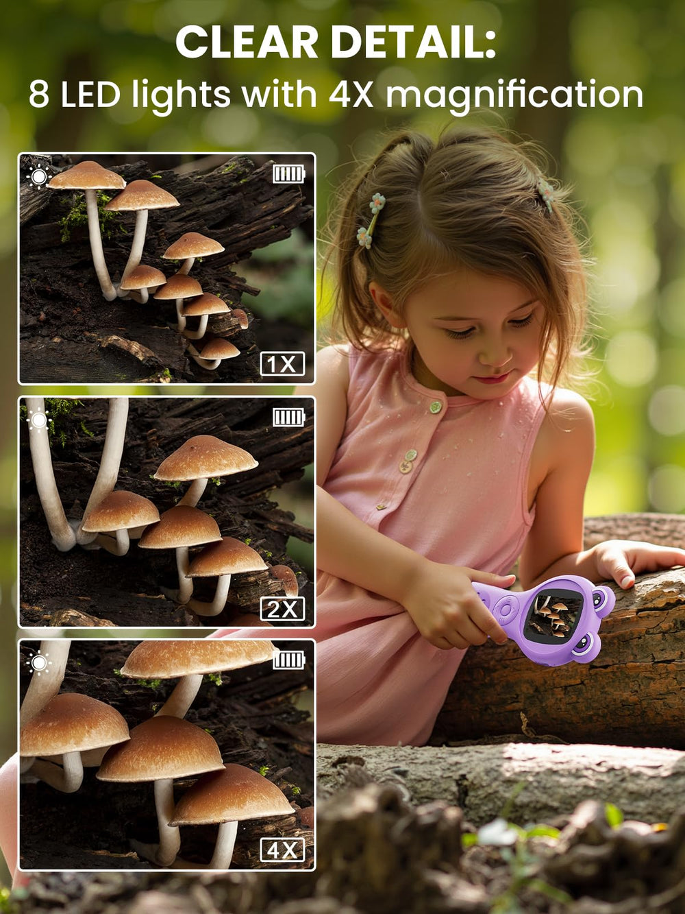Vorth handheld design offers comfortable grip for young learners.
