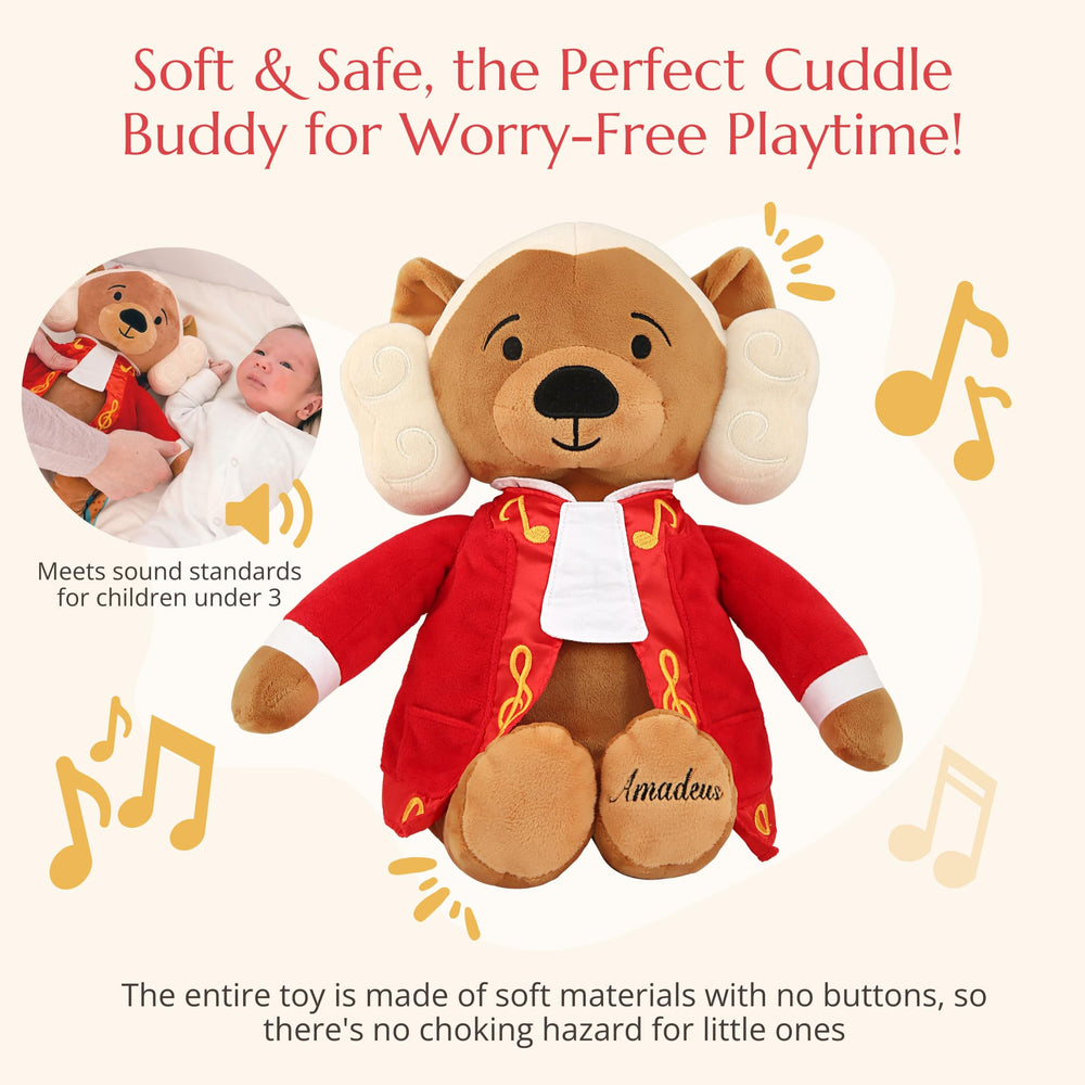 Vosego Amadeus bear in use during listening and play