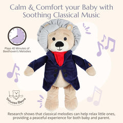 Vosego musical plush toy Beethoven offering 40 minutes of curated music for babies.