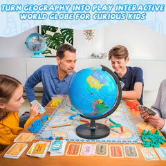 Voxelure globe promotes STEM learning with geographic exploration.