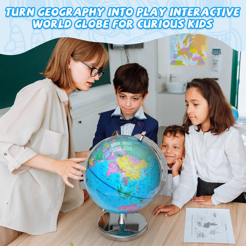 Voxelure interactive globe enables hands-on STEM learning and exploration.