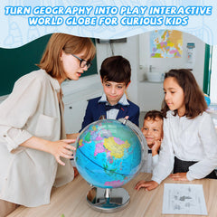 Voxelure interactive globe enables hands-on STEM learning and exploration.