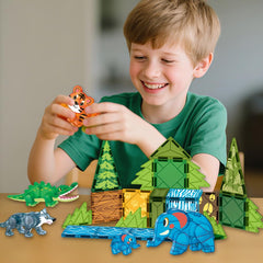 Voxifyx magnetic tiles jungle wolf for pattern recognition and coordination