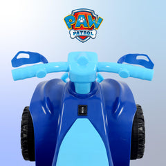 Voyager Paw Patrol Chase 6V Quad rear view emphasizing a stable base for safe play.