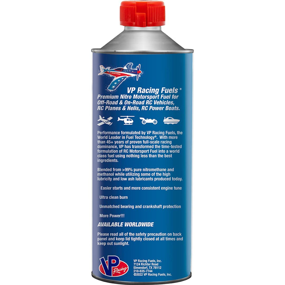 VP Racing PowerMaster packaging with DOT approval supports safe handling.