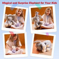 Vposyako babies inside tummy scene highlighting four hidden elephants