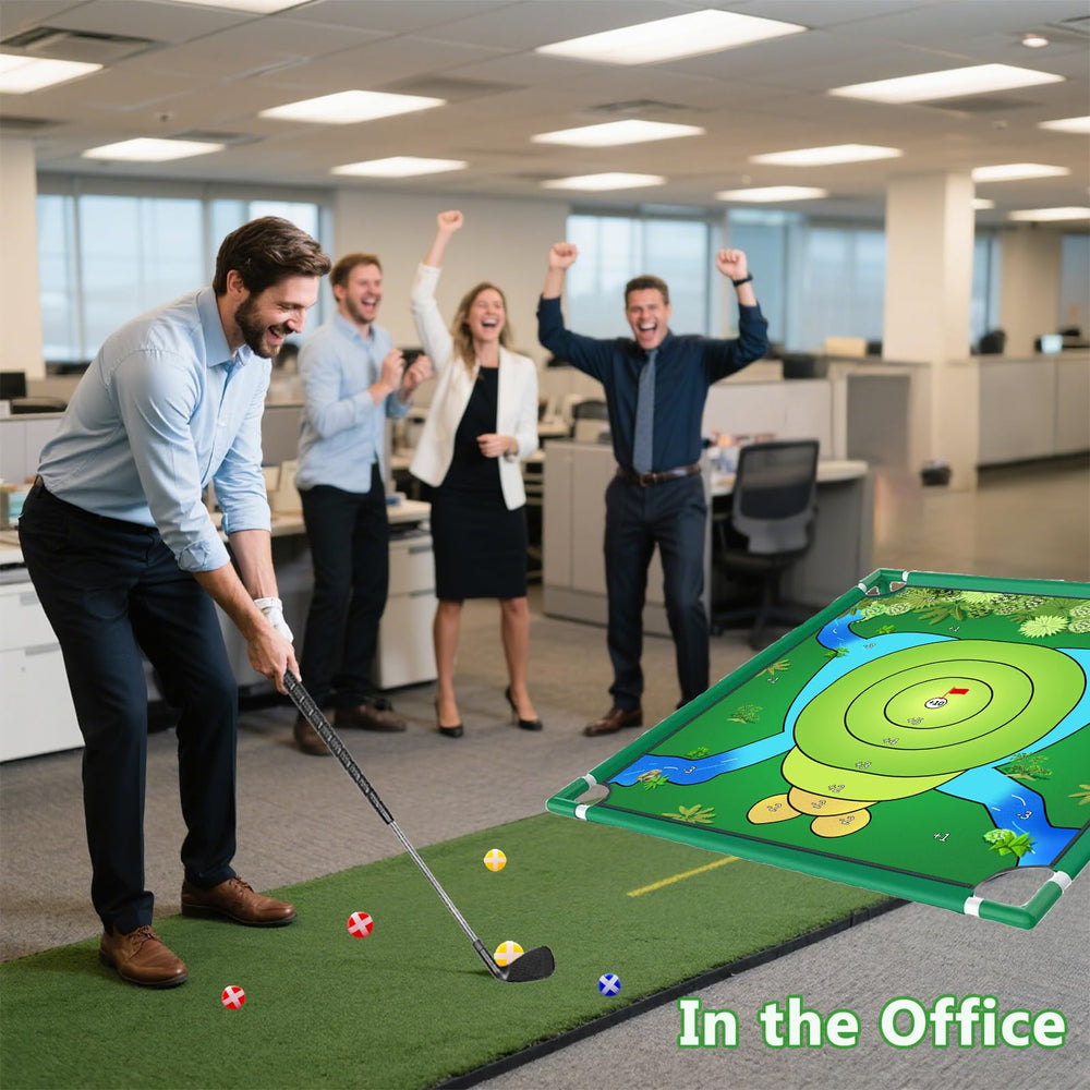VQRZG Golf Chipping Game durable-mat supports repeated shots on any surface.