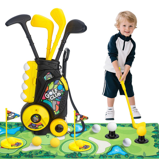 VROGTIK toddler golf set with cart shown for easy transport and storage