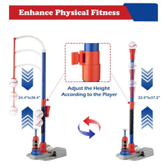 VROGTIK Adjustable T-Ball Set tee provides stable practice height for beginners.