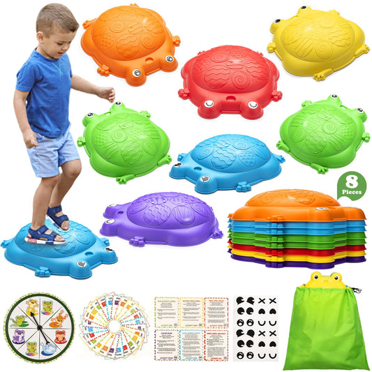 VROGTIK frog balance stepping stones set for kids indoor outdoor play to boost coordination
