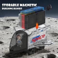 VROGTIK Space Theme Magnetic Tiles strong magnetic connections support quick, stable constructions