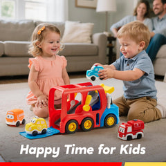 Vroomix Jova carrier truck features safe design with rounded edges.