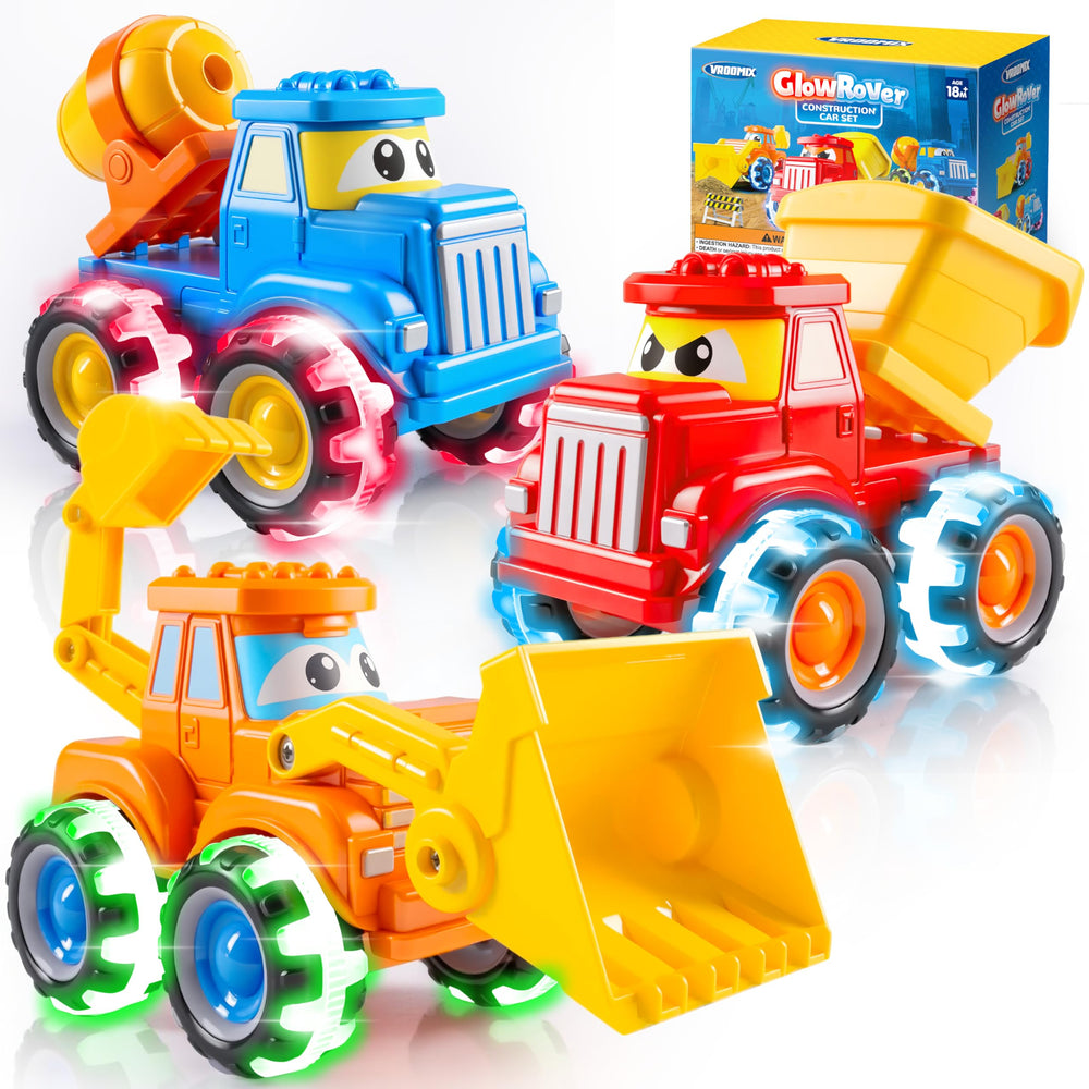Vroomix Jova GlowRover front view with LED lights for engaging play sessions.