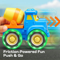 Vroomix Jova GlowRover dump truck model designed for easy friction powered fun.