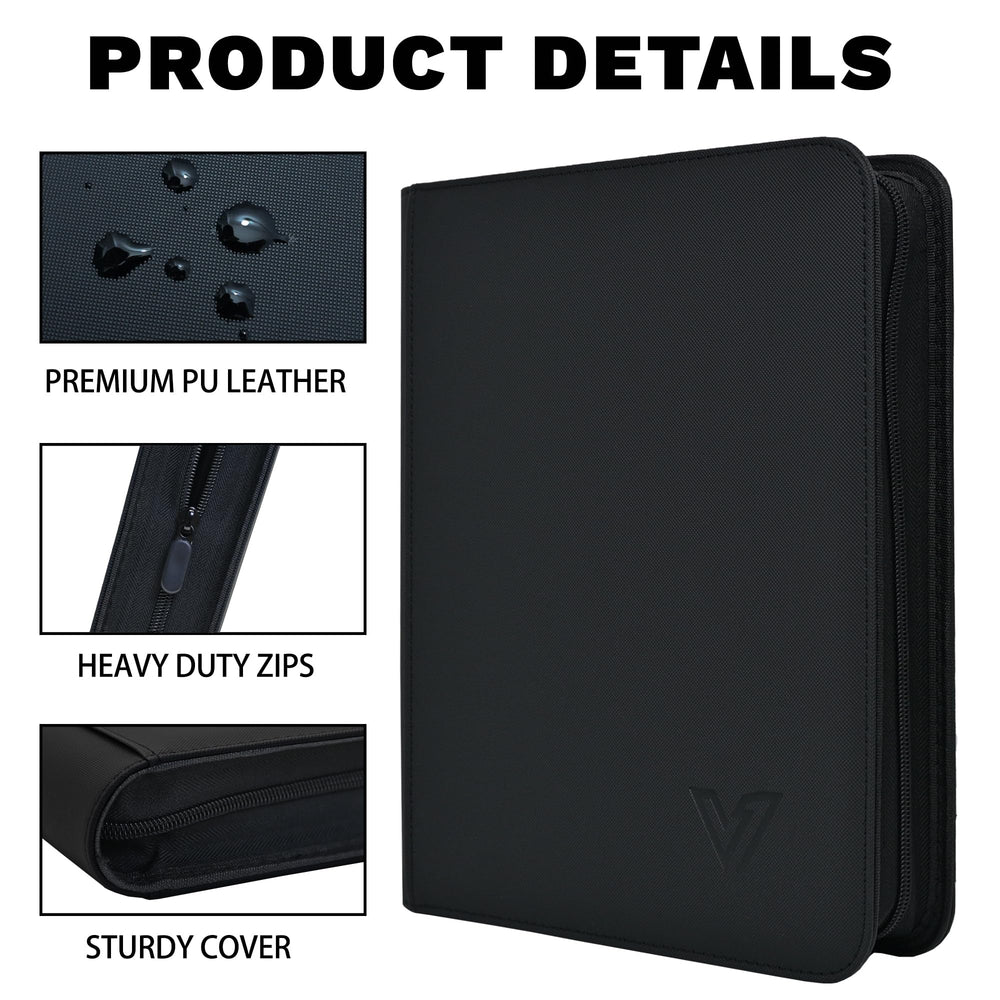 Vrsanok binder interior with four-pocket pages streamlines card organization.