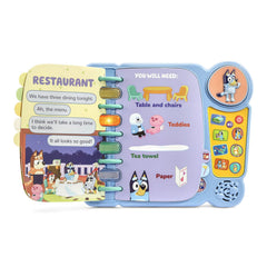 VTech Bluey Dad and Mum buttons invite family role-play with recognizable phrases.