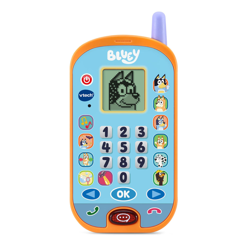 VTech Bluey Learning Mobile Phone side view supports portable, on-the-go learning moments.
