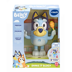 VTech Bluey Shake It Bluey dance mode invites kids to imitate moves