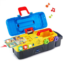 VTech Drill and Learn Toolbox durable case and easy storage for little hands.
