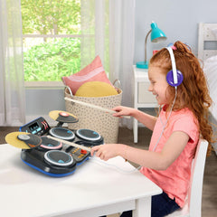 VTech Kidi Star Drum Pad black Bluetooth connection for jam sessions.