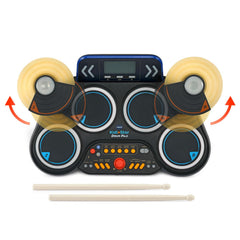 VTech Kidi Star Drum Pad black recording capability to save beats.