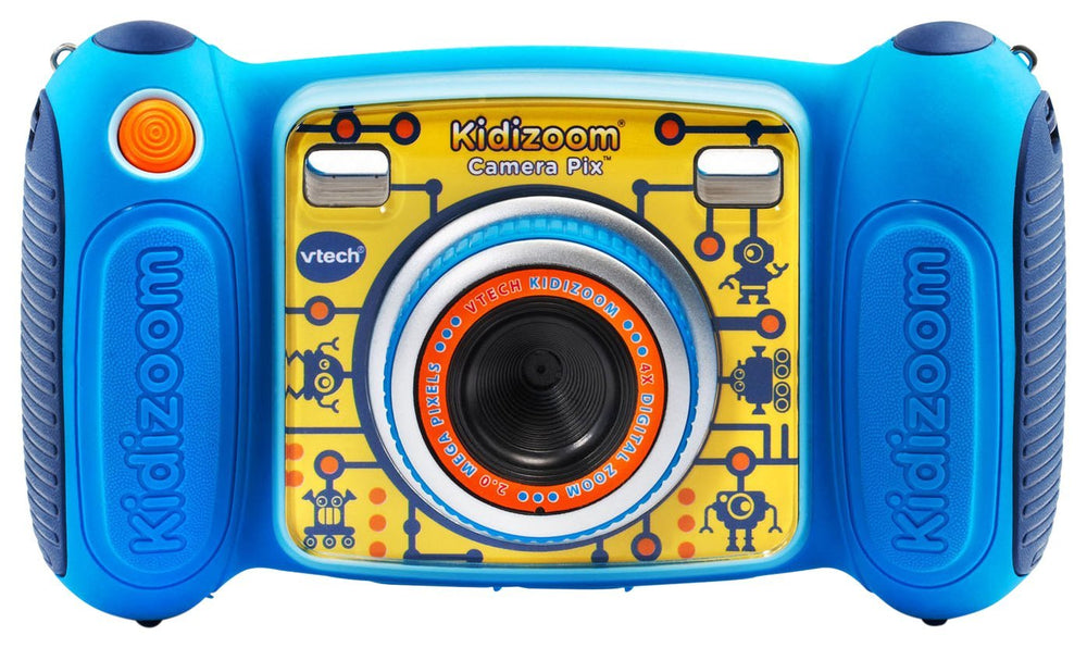 VTech Kidizoom Camera Pix blue front view showing durable, kid-friendly design for easy handling