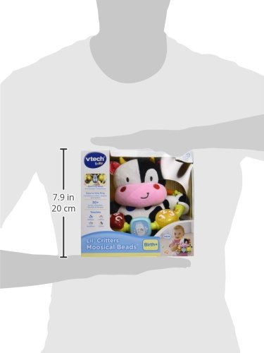 VTech Lil' Critters Moosical Beads plush cow with soft textures for tactile exploration