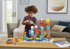 VTech Marble Rush Launchpad enables custom courses and creative routes.