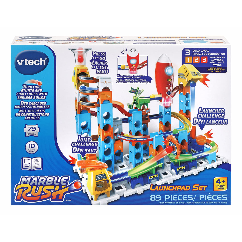 VTech Marble Rush Launchpad extreme launchers deliver dramatic high-energy launches.