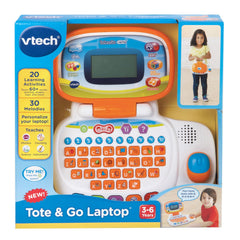 VTech Tote and Go orange customization demo shows name and avatar