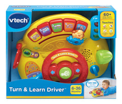 VTech Turn and Learn Driver mode indicators reveal Animal, Driving, and Music exploration.