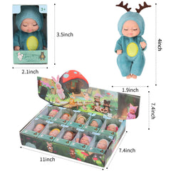 Vueos 4-inch cat outfit mini doll ideal for cuddly creative play.