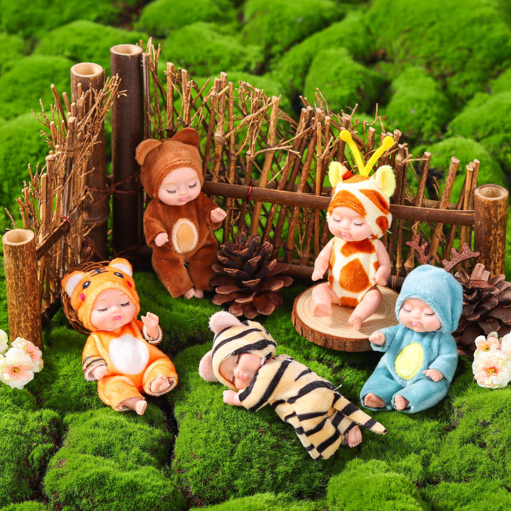 Vueos 4-inch leopard outfit mini doll adds vibrant imaginative adventures.