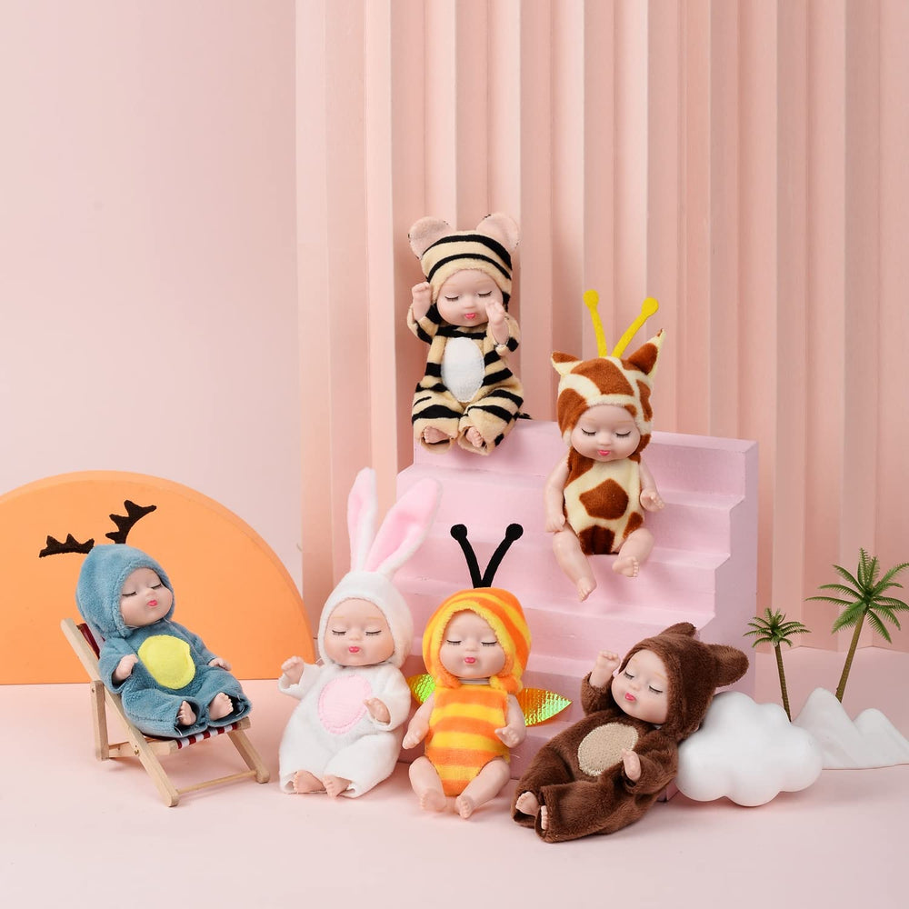 Vueos mini reborn doll wearing tiger clothes invites adventurous pretend games.