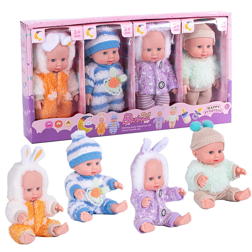 Vueos 7-inch baby doll with open-eye design for tactile pretend play.