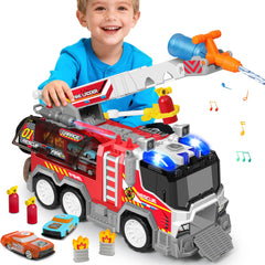 Vunrahsg big fire trucks toy friction truck for durable imaginative play