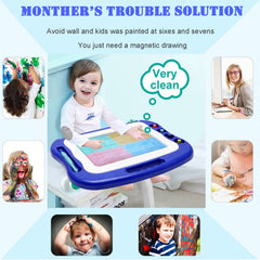 vusum Large Doodle Board with ample drawing area for two kids to collaborate on art