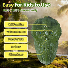 Vvinca dinosaur walkie talkie adjustable strap on kid-friendly wear